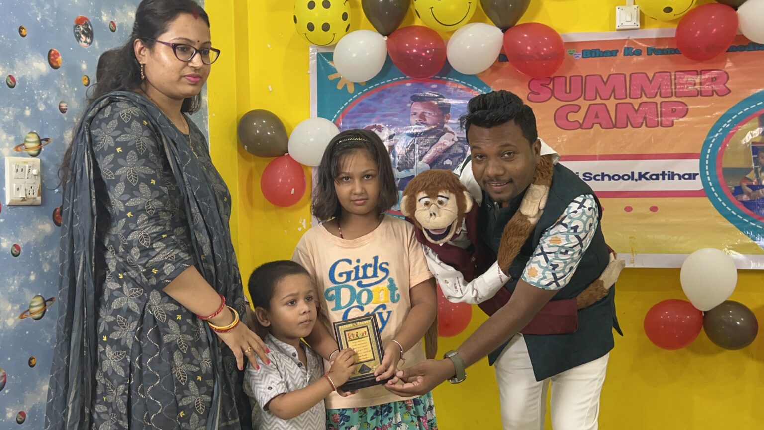 Children engaged in creative play.