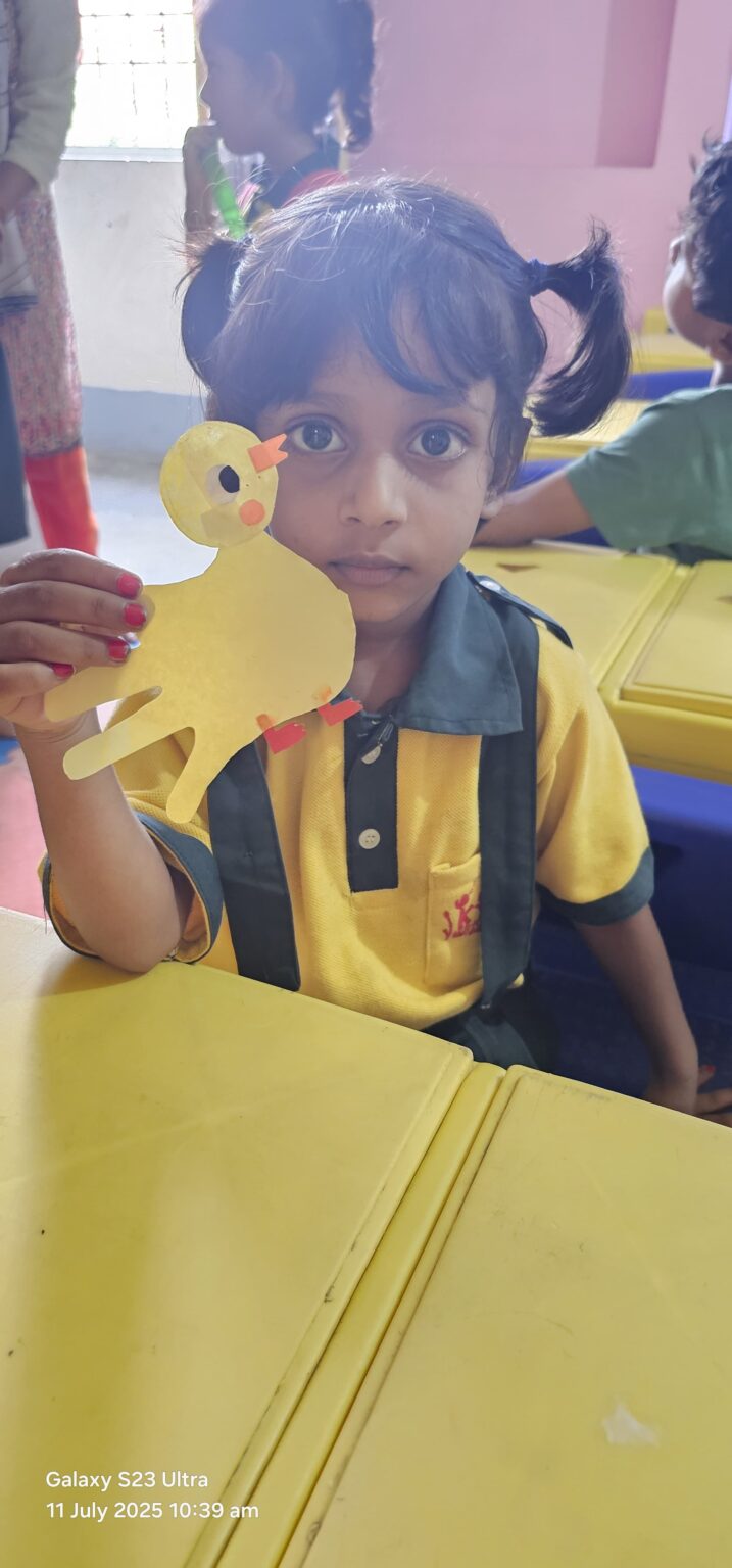 Students having a healthy snack.